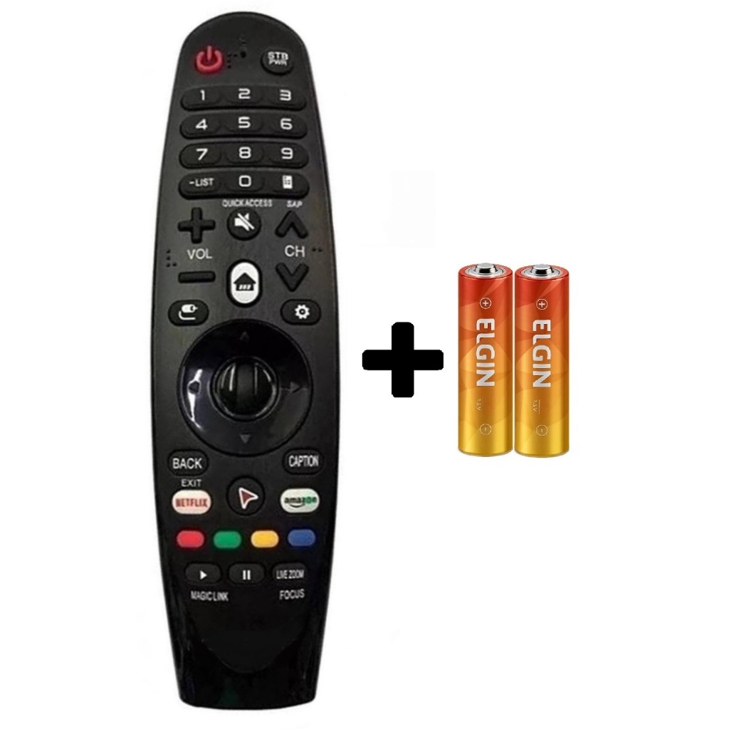 CONTROLE PARA TV LG MAGIC COM NETFLIX/PRIME VIDEO/3D LE-7700-1/KA-2917 (SEM COMANDO DE VOZ E MOUSE)