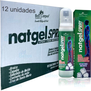 KIT 12 Sprays Natgell Bell Corpus Cosméticos Para Massagem Corporal