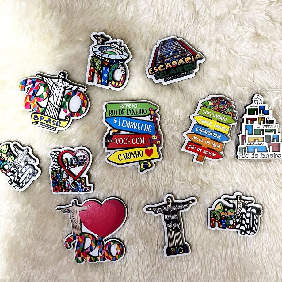 Imã de Geladeira Com Tema Do Rio De Janeiro
