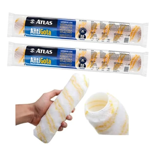 Kit 2 Rolos Antigota Tinta Latex Acrilica Atlas 46cm