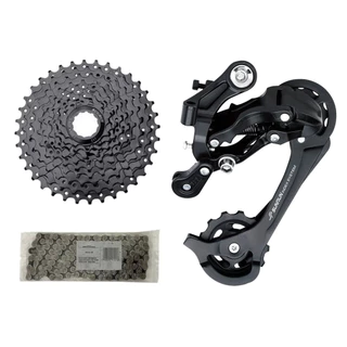 Kit Cassete K7 9v 11/36 Com Câmbio 9v Cage Longo Sunrun