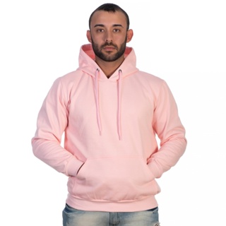 BLUSA DE FRIO MOLETOM COM CAPUZ FEMINA ROSA