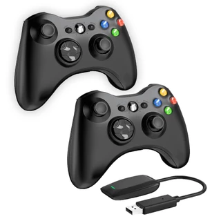 Kit 2 Controle Sem Fio Recarregável Para Xbox 360 Computador