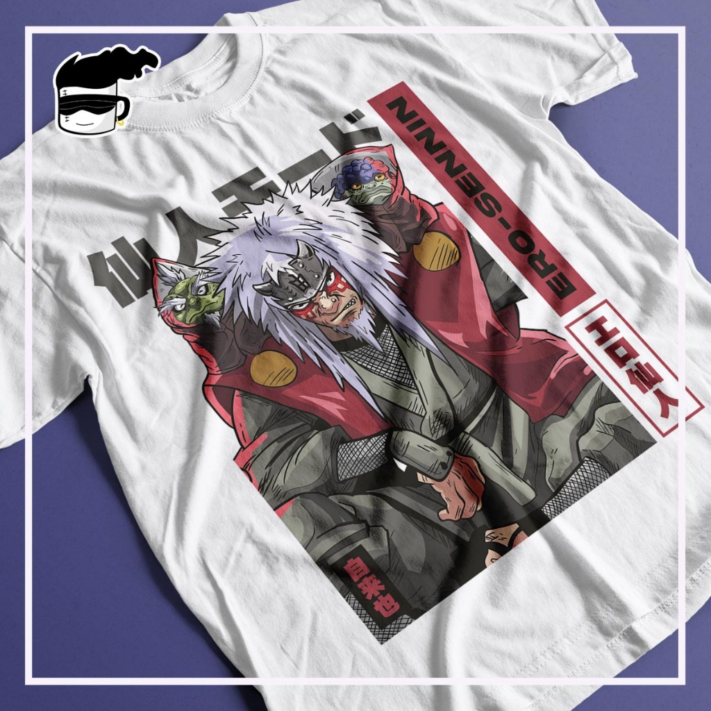 Camiseta Jiraiya Eremita dos Sapos Unissex Camisa Anime Naruto