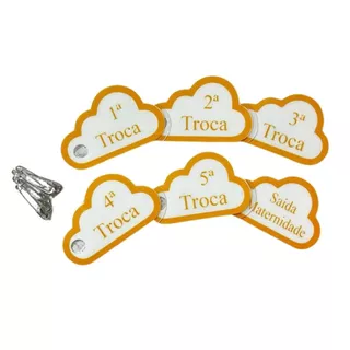Kit 6 tags indicação de trocas para saquinho maternidade (Somente TAG) em Oferta na Shopee
