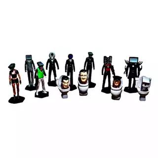 Kit Bonecos Skibidi Toilet Emborrachados Action Figures Colecionavel
