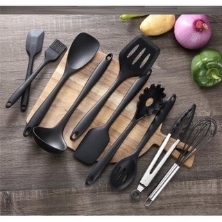 Conjunto Kit de Utensílios de Cozinha de Silicone Original - 10 peças Jogo Completo para Cozinha