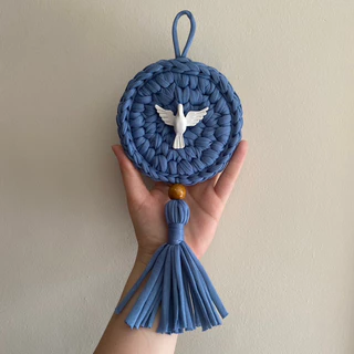 Mandala Divino Espirito Lembrança De Batizado / Enfeite de Porta em Oferta na Shopee