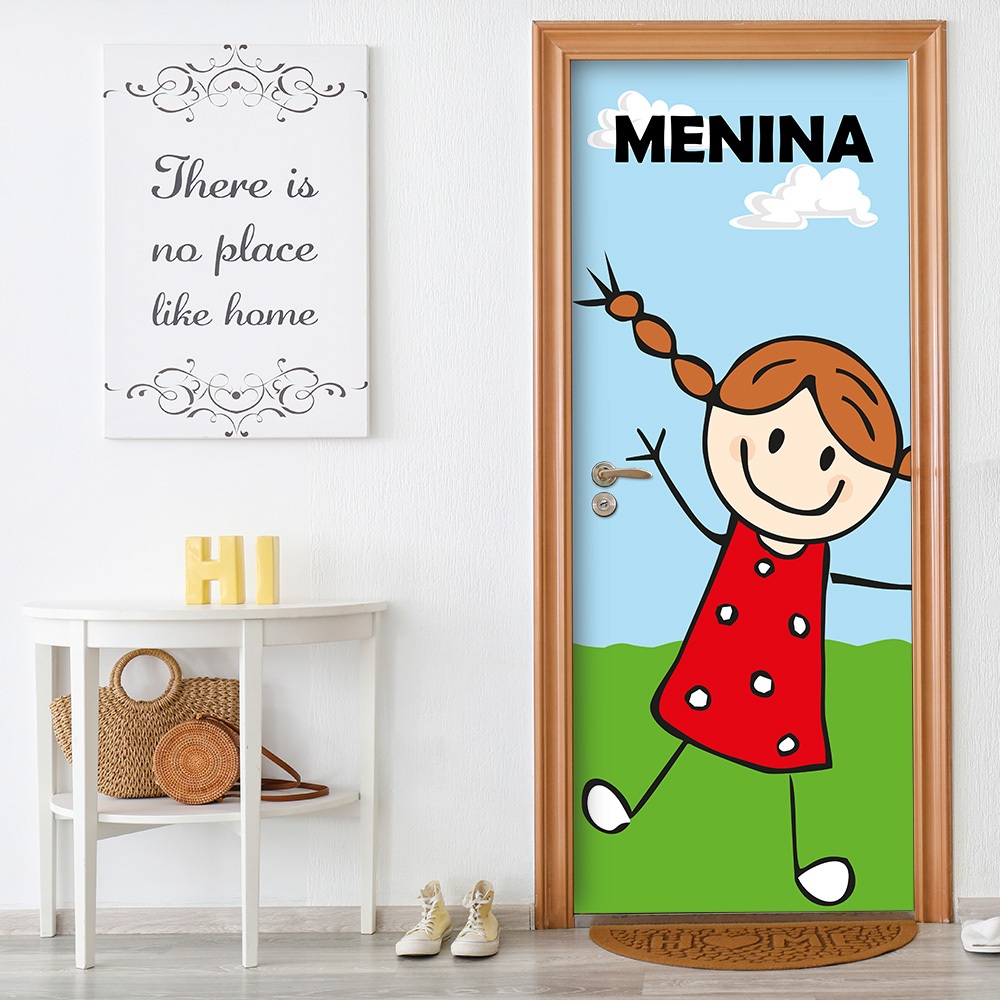 Adesivo Decorativo de Porta Banheiro Menino e Menina Escola Infantil |  Shopee Brasil