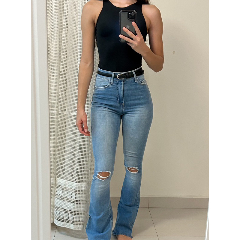 Calça Jeans Feminina Cintura Alta Riachuelo Calça Feminina - Main Image