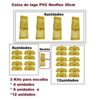Kits Caixas de Laje PVC 30cm Amarela c/ Suporte Neoflex