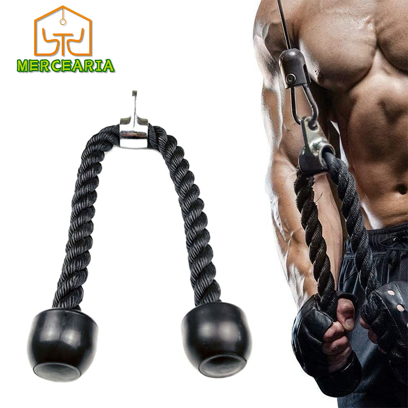 Puxador Triceps Corda Crossover Academia Profissional Preto Puxador Corda Biceps Triceps Academia