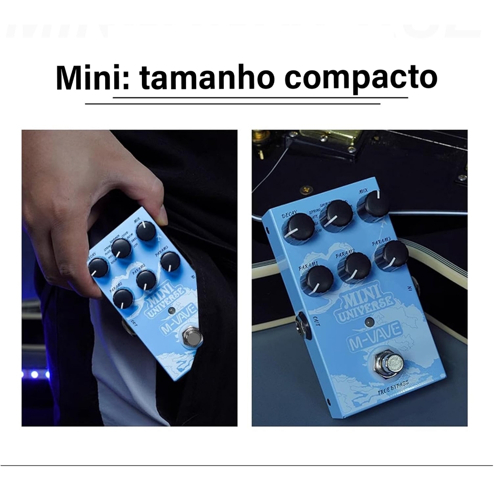 M-vave Mini Universe Digital Reverb Pedal 9 Efeitos de