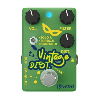 VEDO Vintage Distortion Mini Pedal de Efeito de Guitarra com True Bypass para Guitarra Eléctrica Peças e Acessórios
