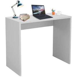 Escrivaninha Moderna Para Escritório Home Office 90 Cm Branco