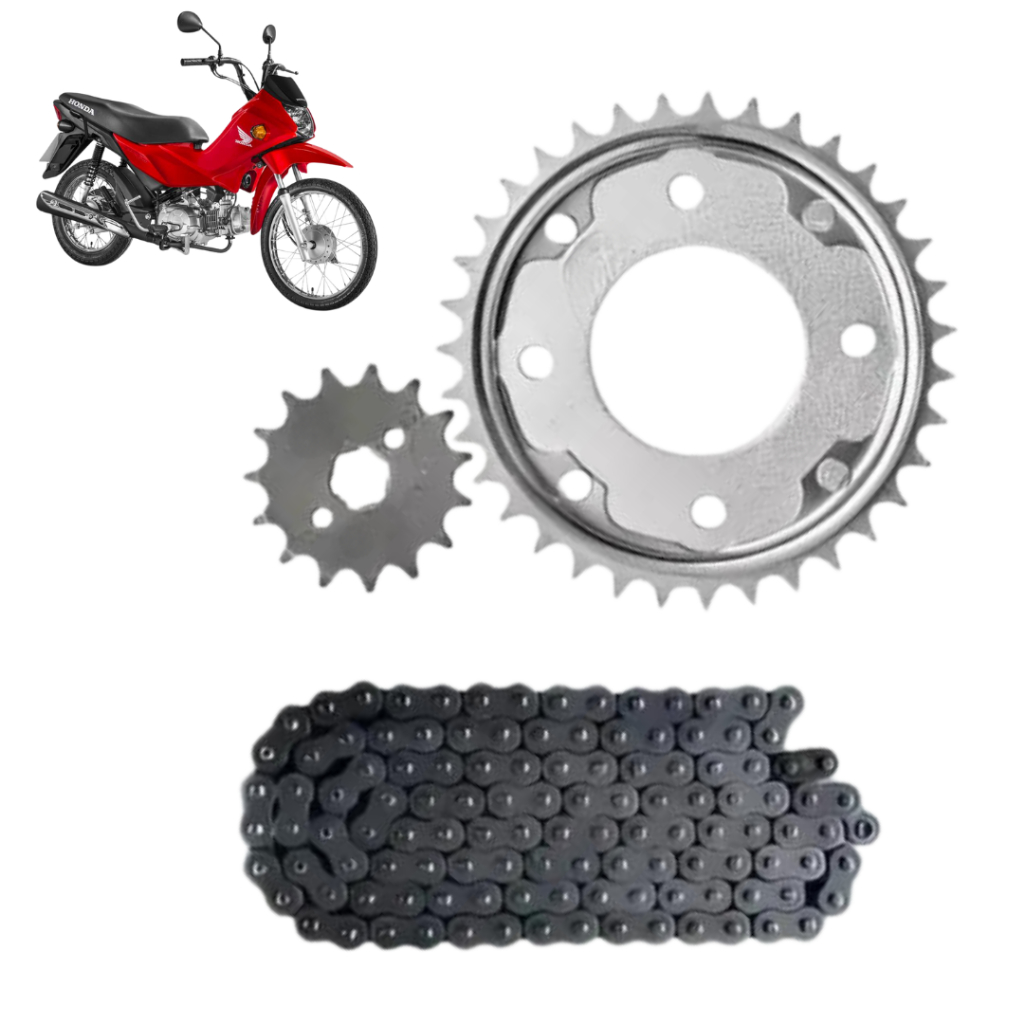 KIT RELAÇÃO POP 110 2015 A 2023 TRANSMISSAO HONDA