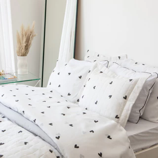 Cobre Leito Estampado para Cama Casal Queen 3 peças em percal 150 fios Coleção Essencialle