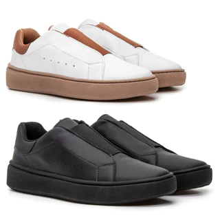 Kit 2 pares De Tenis Masculino Confortavél Sem Cadarço Moda Premium