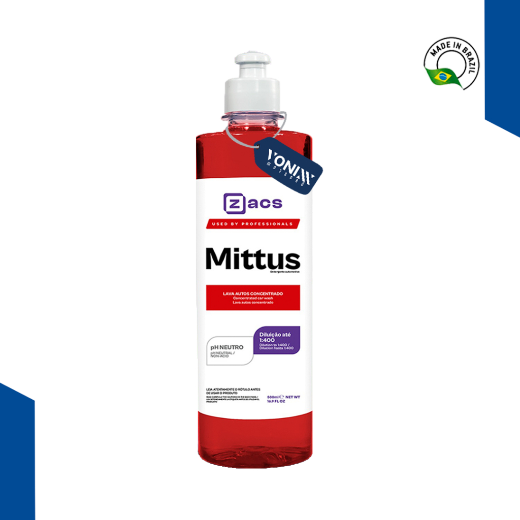 Mittus 500ml Zacs - Shampoo Concentrado Neutro