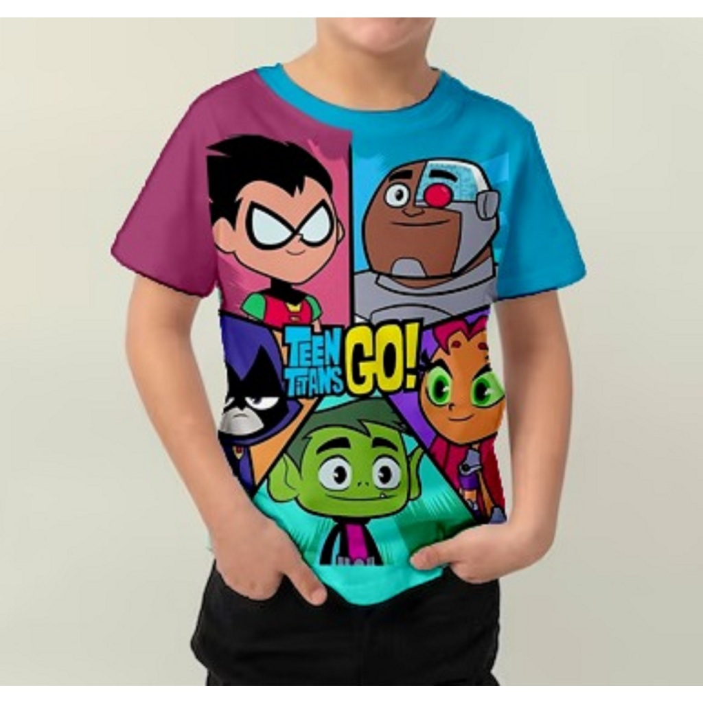 CAMISETA ADULTO/INFANTIL JOVENS TITÃS COLORIDA