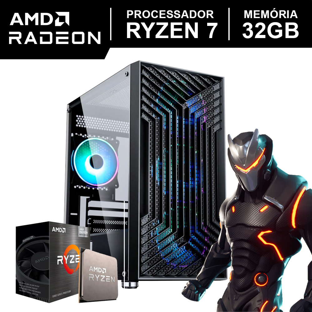 PC GAMER AMD Ryzen 7 5700G, 32GB Ram DDR4, 500GB SSD M.2 NVMe, Radeon ...