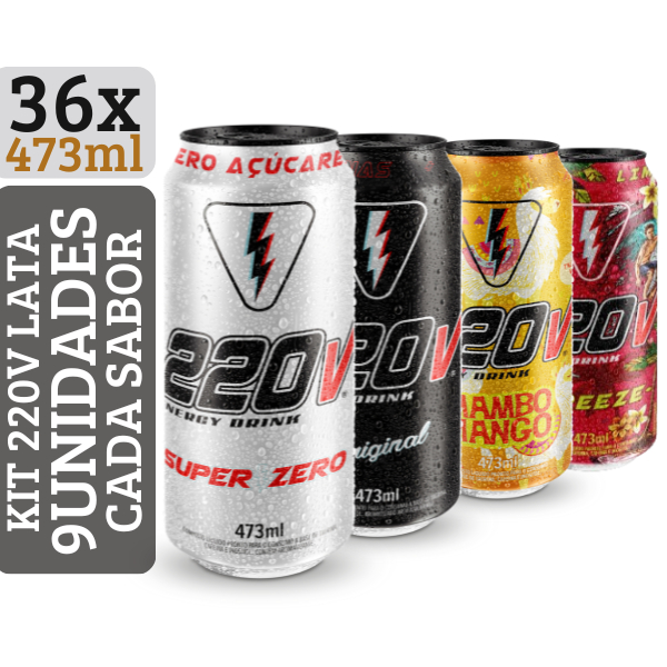 Kit Energético 220V 473ml (36un)