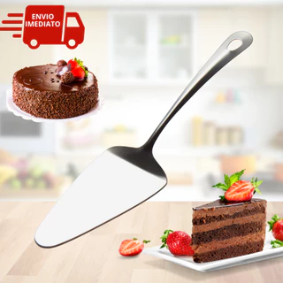 Espátula Para Cortar Pegar Bolo Torta Sobremesas Pães de Aço Inox Multiuso Universal 27,5 Cm