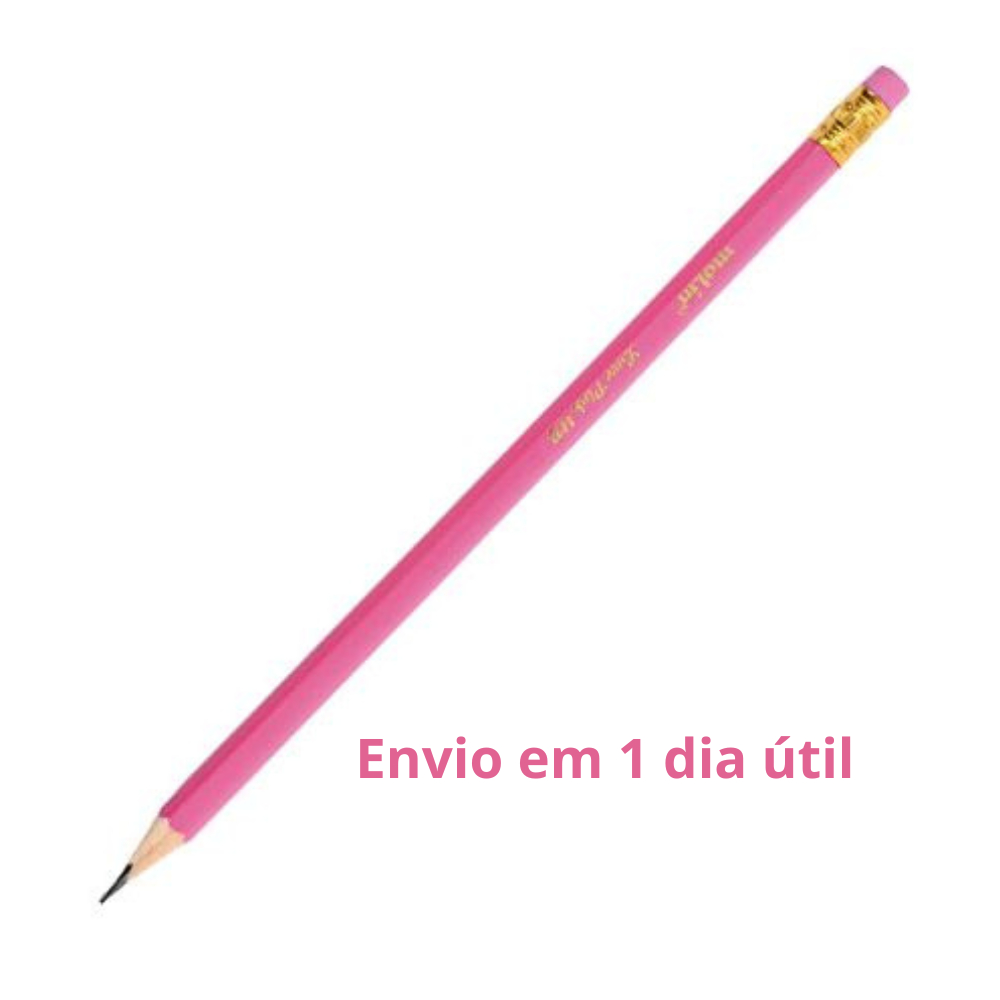 LAPIS PRETO HB LOVE ROSA PINK MOLIN | Shopee Brasil