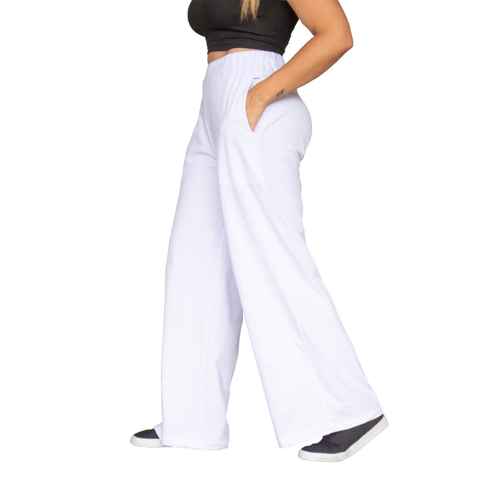 Calça Feminina Algodão Confortável Calça Pantalona