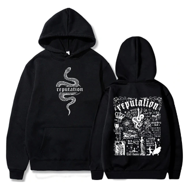 Moletom Canguru De Algodão Álbum Reputation Blusa Unissex Taylor