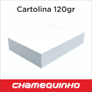 100Fls Cartolina Branca 120gr 50x66cm - Chamequinho Chamex
