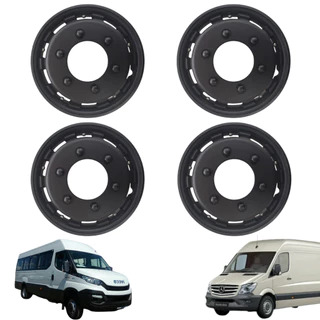 Jogo Calotas Preto Fosco Speedline Aro 14 Hyundai Hr