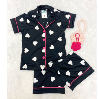 Pijama Infantil De Menina Americano Criança Blusa Short Doll Blogueira De Botão Verão Curto Com Gola em Oferta na Shopee