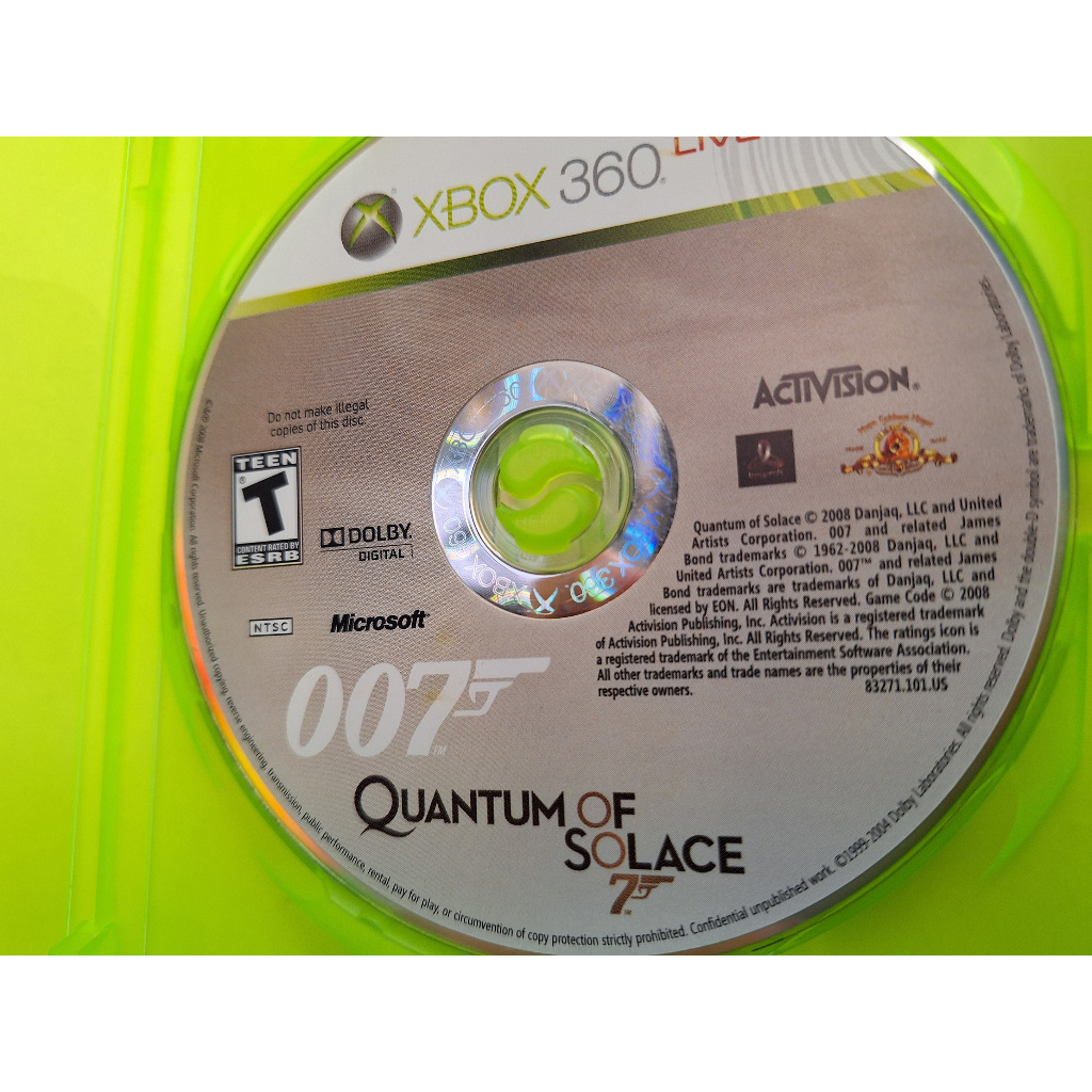 007 Quantum of solace xbox 360 Fra Complet LIVRAISON GRATUITE