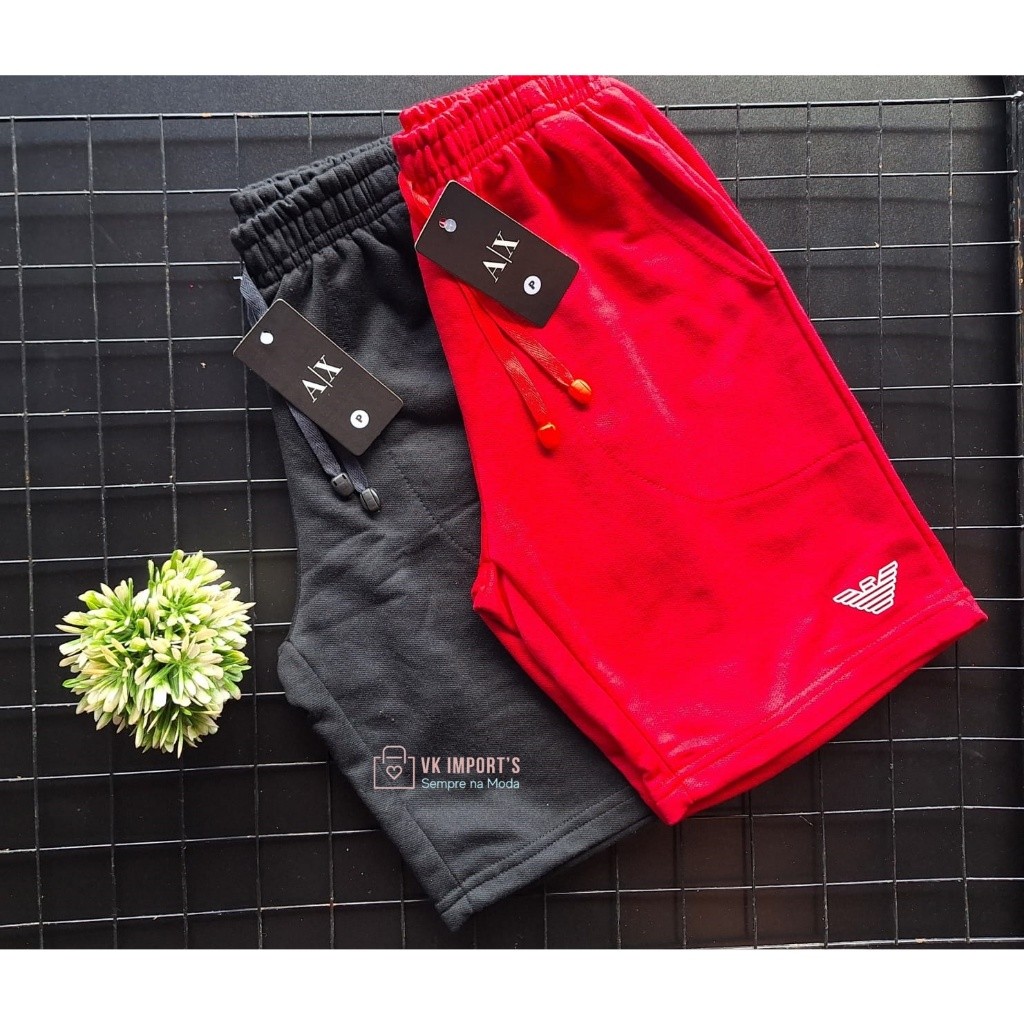 Kit 2 Bermudas Moletom - Masculino Adulto