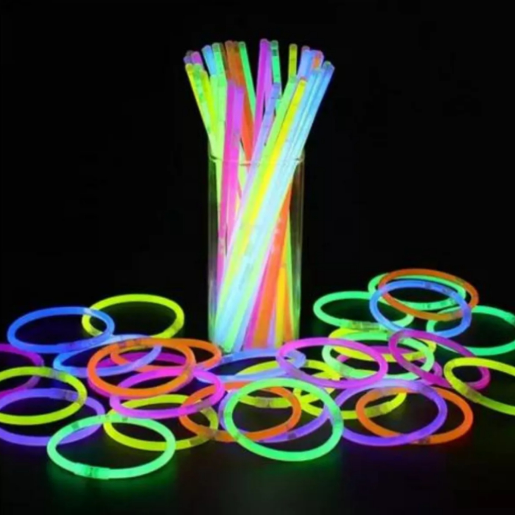 Pulseira Neon Brilha no Escuro Stick Super Glow Festa Balada Boate 15 ...