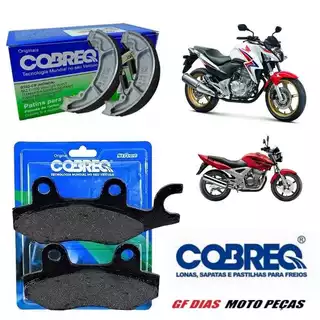 Kit Lona Traseira+Pastilha Dianteira Cobreq - Honda Twister 250/cb300