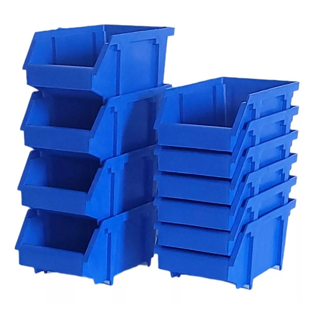 20 Caixa Bin Nº3 Plus Gaveta Plástica Organizadora Empilhável