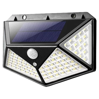 Luminária Solar Parede 100 Led Sensor Presença Com 3 Funções super led