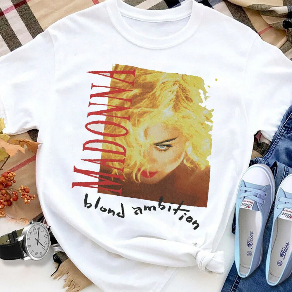 Camiseta Básica T-Shirt Madonna Rainha Retrô Pop Rock Musa Tour