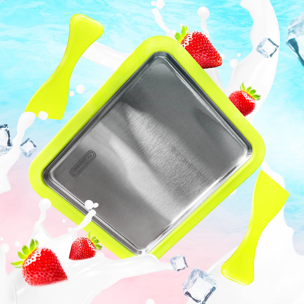 Maquina Instantanea de Sorvete em Rolo com 2 Espatulas - A671