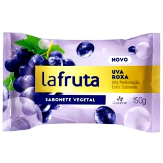 6un Sabonete La Fruta Uva Roxa Em Barra Vegetal 150g Davene