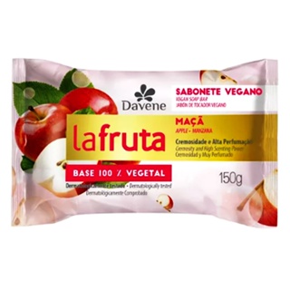 6un Sabonete La Fruta Maçã Em Barra Vegetal 150g Davene
