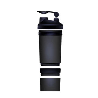 Garrafa Coqueteleira com Repartição e Porta Capsulas 500ml Lisa sem Desenho Para Academia e Diversos