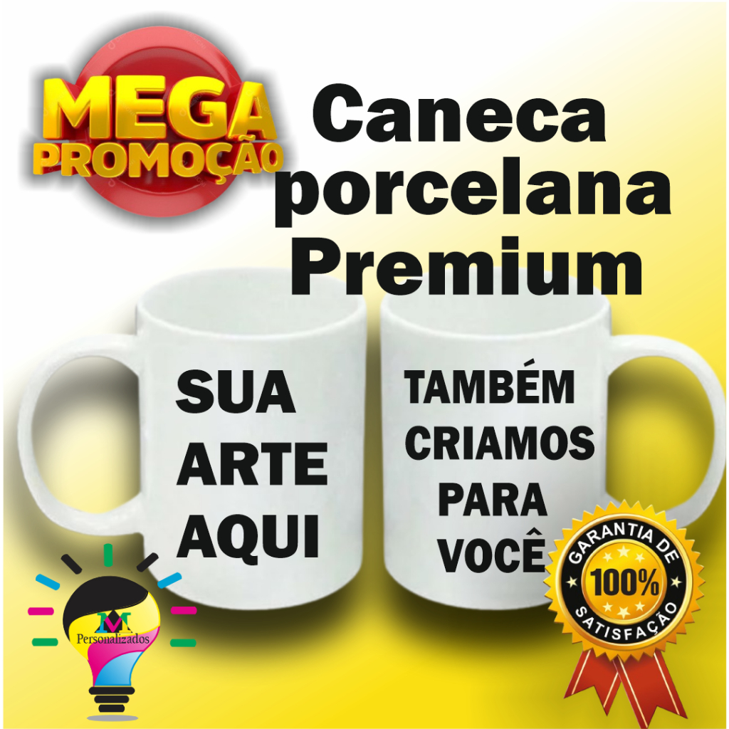 Caneca personalizada de porcelana 325ml - Com sua arte