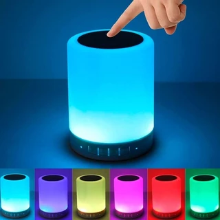 Caixa de Som Abajur RGB USB Bluetooth Baixo Consumo de Bateria