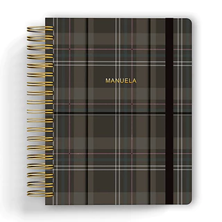 CADERNO SMART PERSONALIZADO COM SEU NOME NA CAPA EM HOTSTAMP | BLACK XADREZ | TAMANHO COLEGIAL 90 OU 135 FOLHAS | CADERNO SMART | FOLHAS REPOSICIONÁVEIS | REFIL DE FOLHAS | CADERNO PERSONALIZADO
