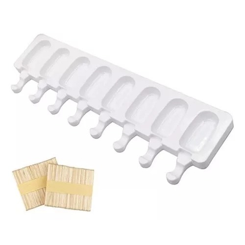 Forma Sorvete Silicone Para Picolé C/ 50 Palitos Festa 8 canva