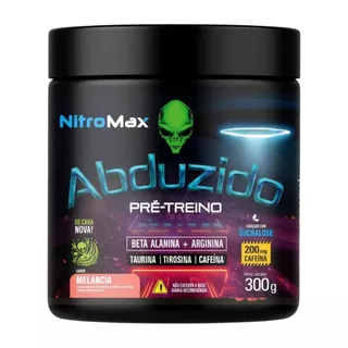Pré-Treino Abduzido 300g - Nitromax C/ Beta alanina (2000mg),Taurina(500mg),Tirosina(300mg),Arginina(1g) e Cafeína-200mg em Oferta na Shopee