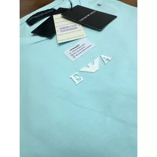 CAMISETA ALGODÃO penteado - EMBORRACHADA ALTO RELEVO AZUL BEBÊ - CLEAN ALTA QUALIDADE